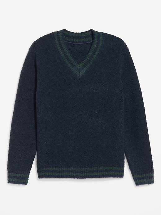 Image number 4 showing, V-Neck Bouclé Sweater