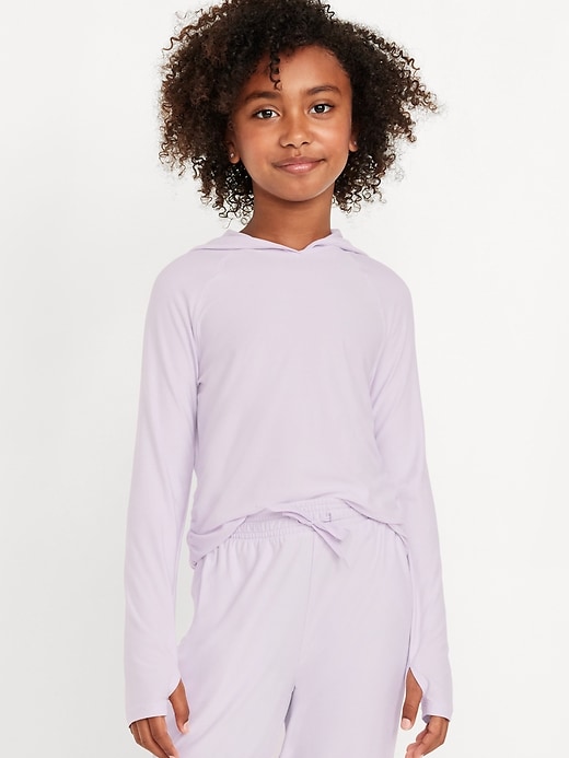 View large product image 1 of 5. CloudMotion Side-Ruched Hoodie for Girls