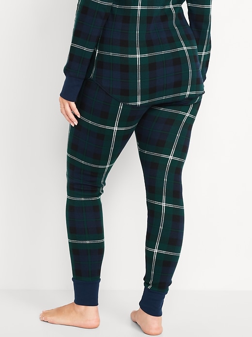 Image number 6 showing, High-Waisted Printed Waffle Pajama Leggings