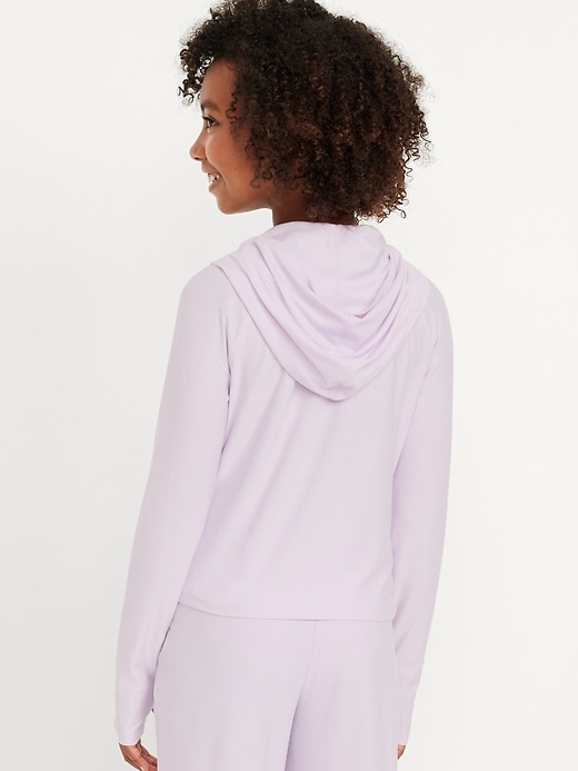 View large product image 2 of 5. CloudMotion Side-Ruched Hoodie for Girls