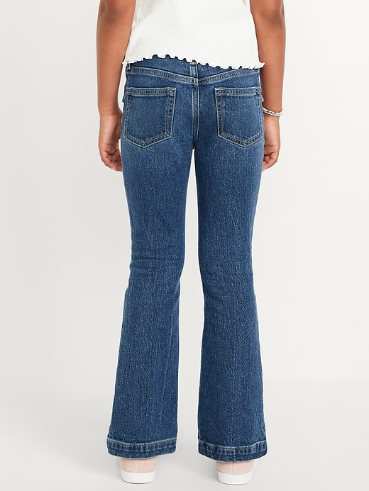 View large product image 2 of 5. High-Waisted Utility Pocket Flare Jeans for Girls