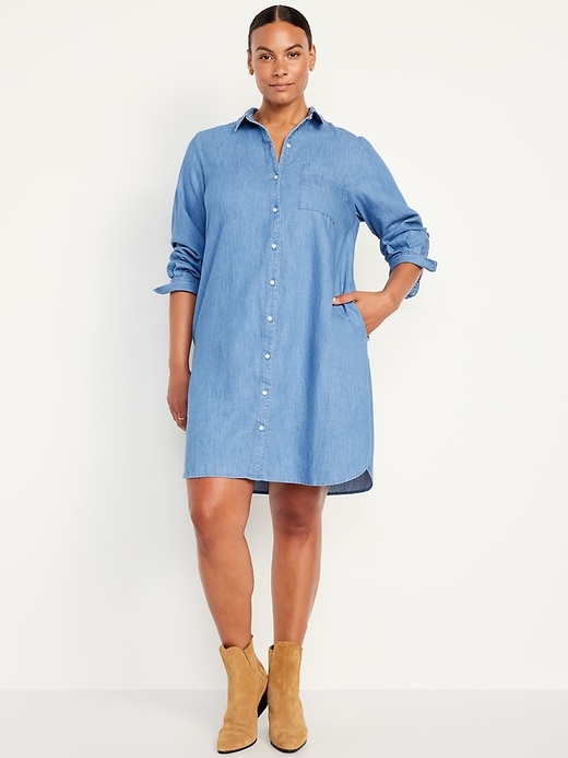 Image number 4 showing, Jean Mini Shirt Dress