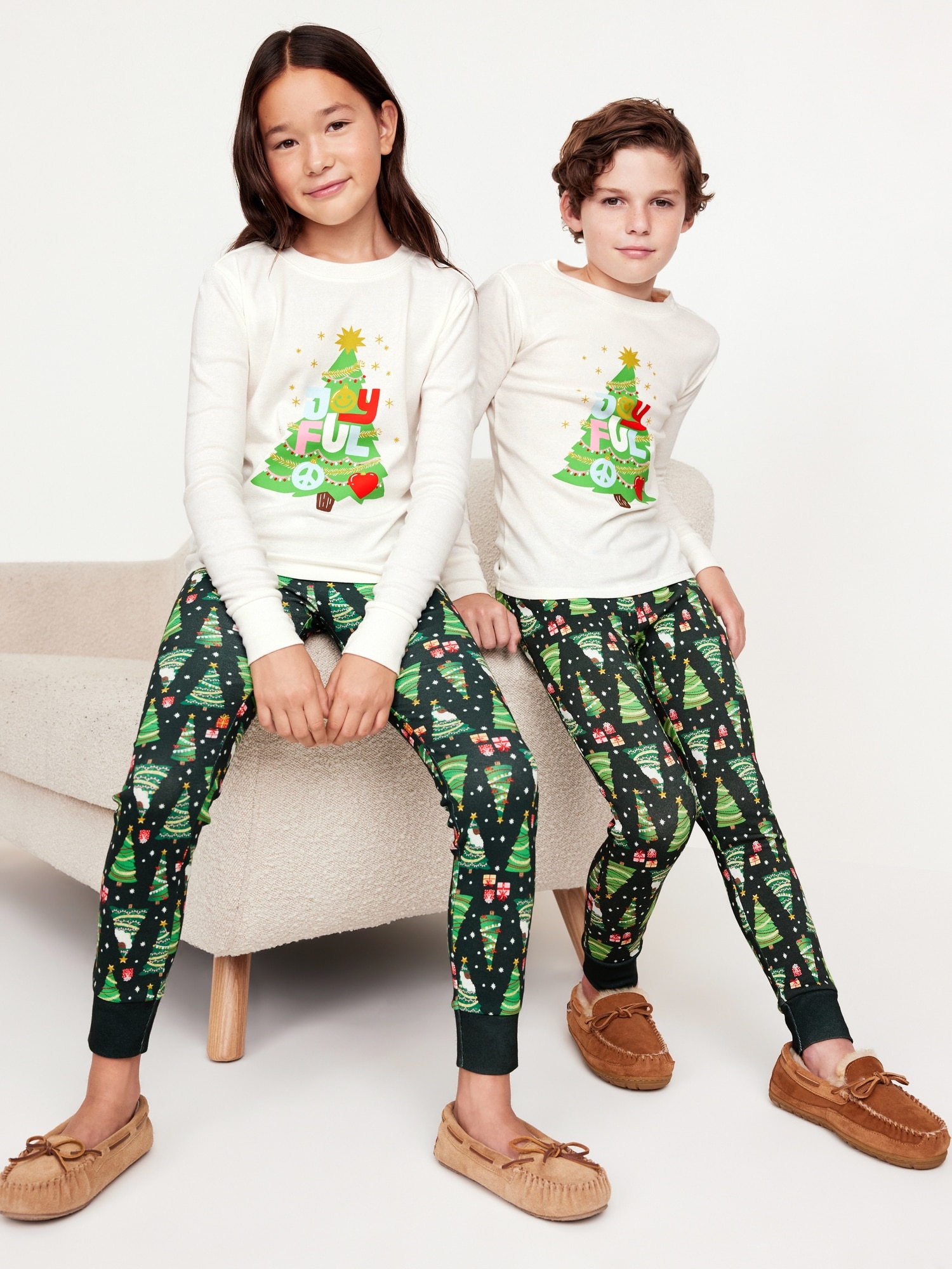 Gender-Neutral Graphic Snug-Fit Pajama Set for Kids