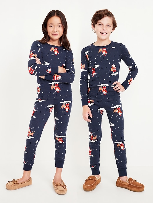 View large product image 1 of 4. Gender-Neutral Graphic Snug-Fit Pajama Set for Kids