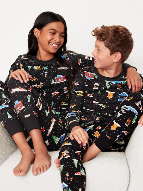 Gender-Neutral Graphic Snug-Fit Pajama Set for Kids