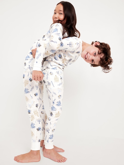 Gender-Neutral Graphic Snug-Fit Pajama Set for Kids