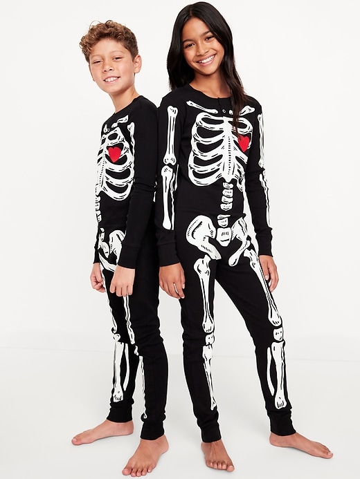 View large product image 1 of 3. Printed Gender-Neutral Snug-Fit Pajama One-Piece for Kids