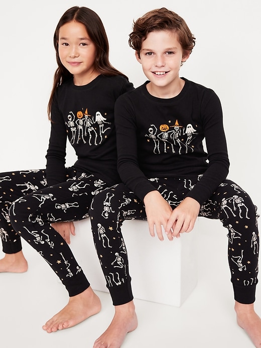 View large product image 1 of 3. Gender-Neutral Graphic Snug-Fit Pajama Set for Kids