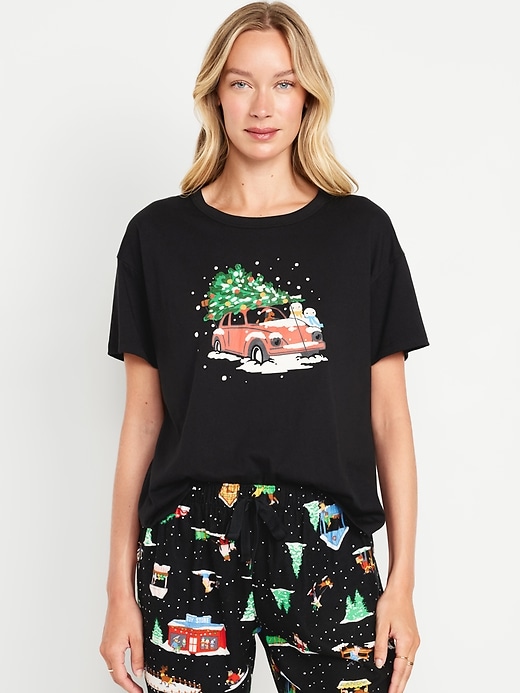 Image number 1 showing, Matching Holiday-Graphic T-Shirt for Women