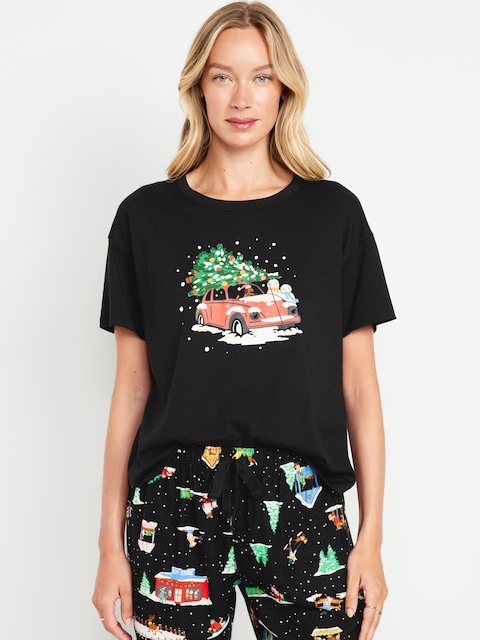 Matching Holiday-Graphic T-Shirt for Women - Multi