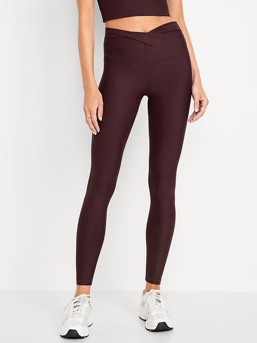 Image number 1 showing, Extra High-Waisted PowerSoft Twist-Front Leggings