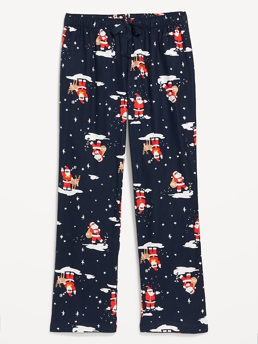 Image number 4 showing, Mid-Rise Printed Flannel Pajama Pants