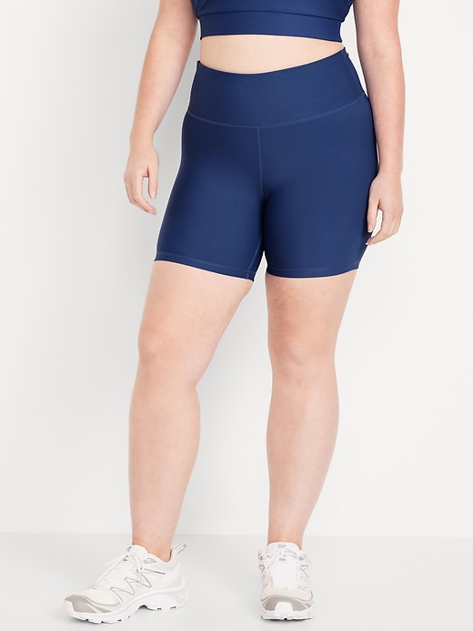 Image number 5 showing, High-Waisted PowerSoft Biker Shorts -- 6-inch inseam