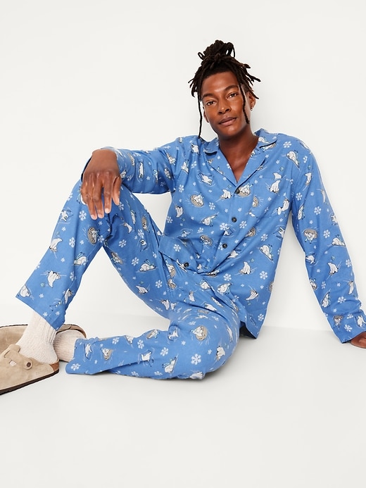 Image number 3 showing, Printed Flannel Pajama Set