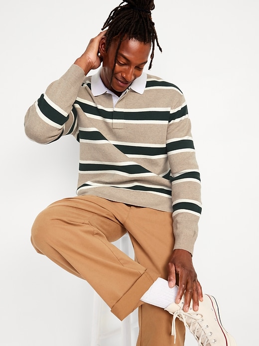 Image number 6 showing, Rugby Stripe Polo Sweater