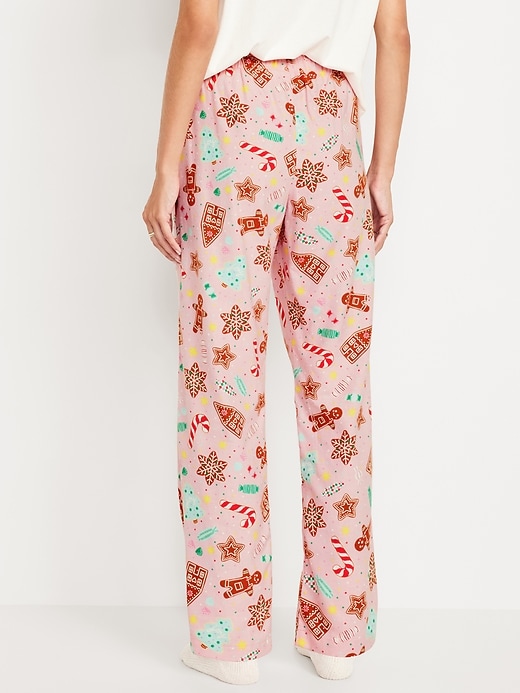 Image number 2 showing, Mid-Rise Printed Flannel Pajama Pants