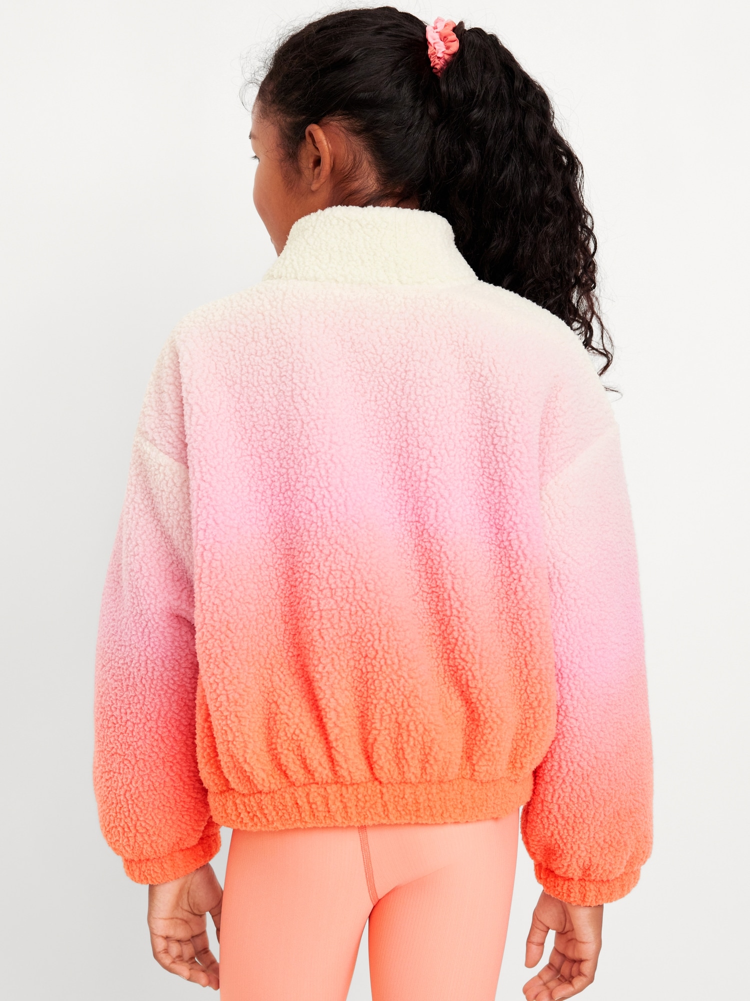 Mock-Neck Sherpa Full-Zip Jacket for Girls