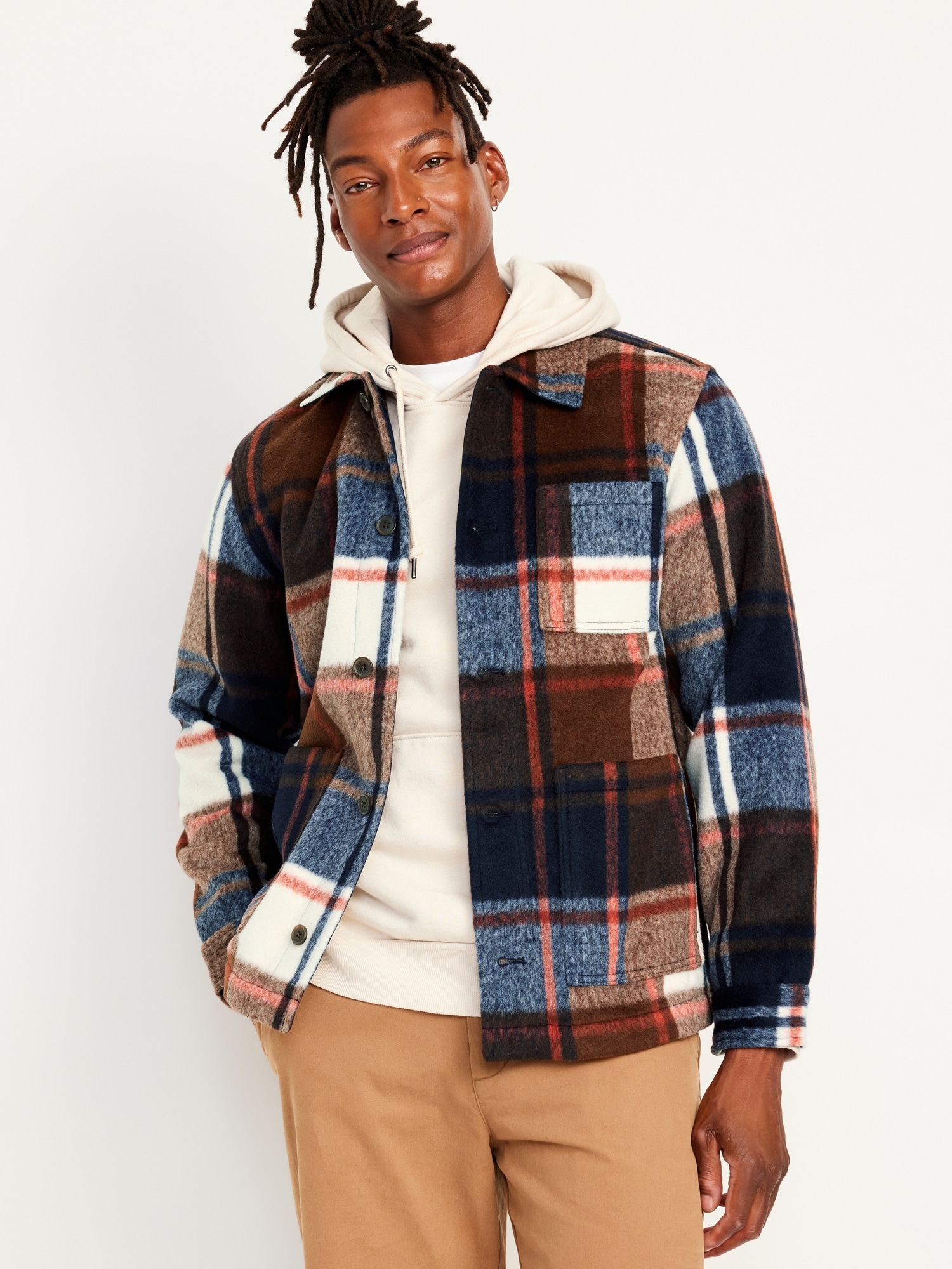 Plaid pullover mens sale