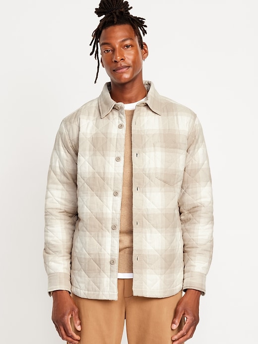 Image number 1 showing, Quilted Button-Down Shacket