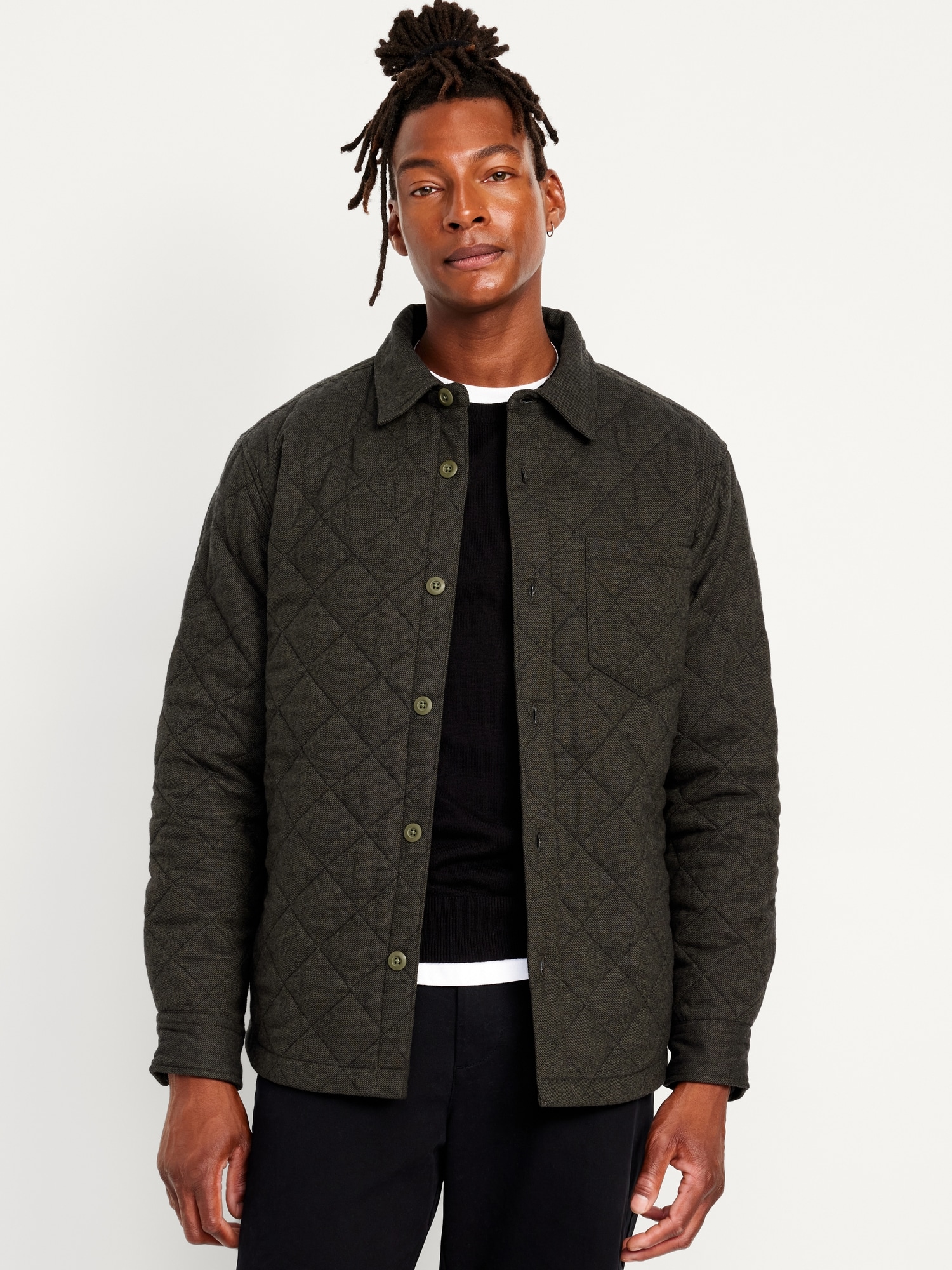 Quilted Button-Down Shacket