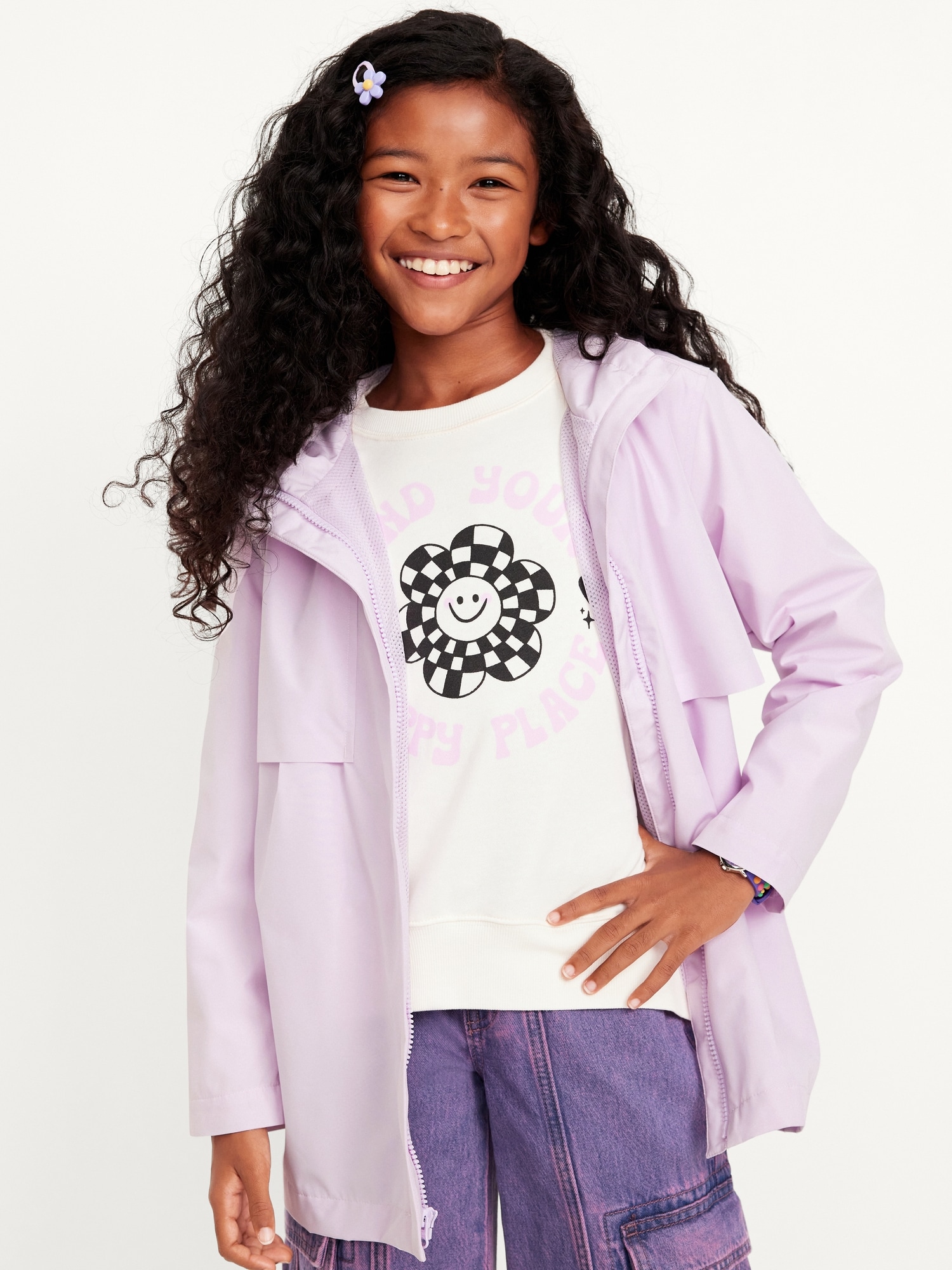 Girls water resistant jacket hotsell