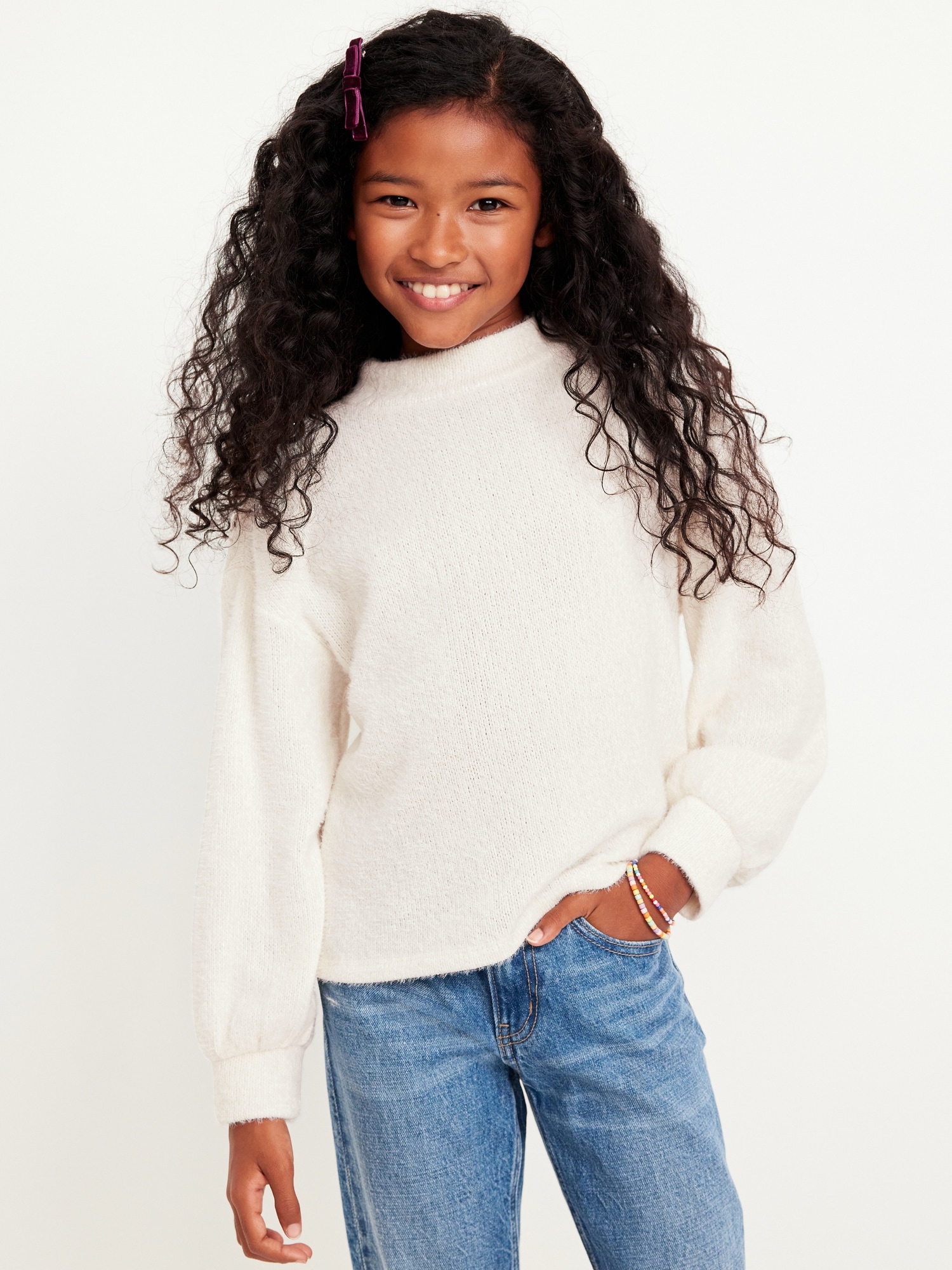 Cozy Mock Neck Chenille Sweater for Girls Old Navy