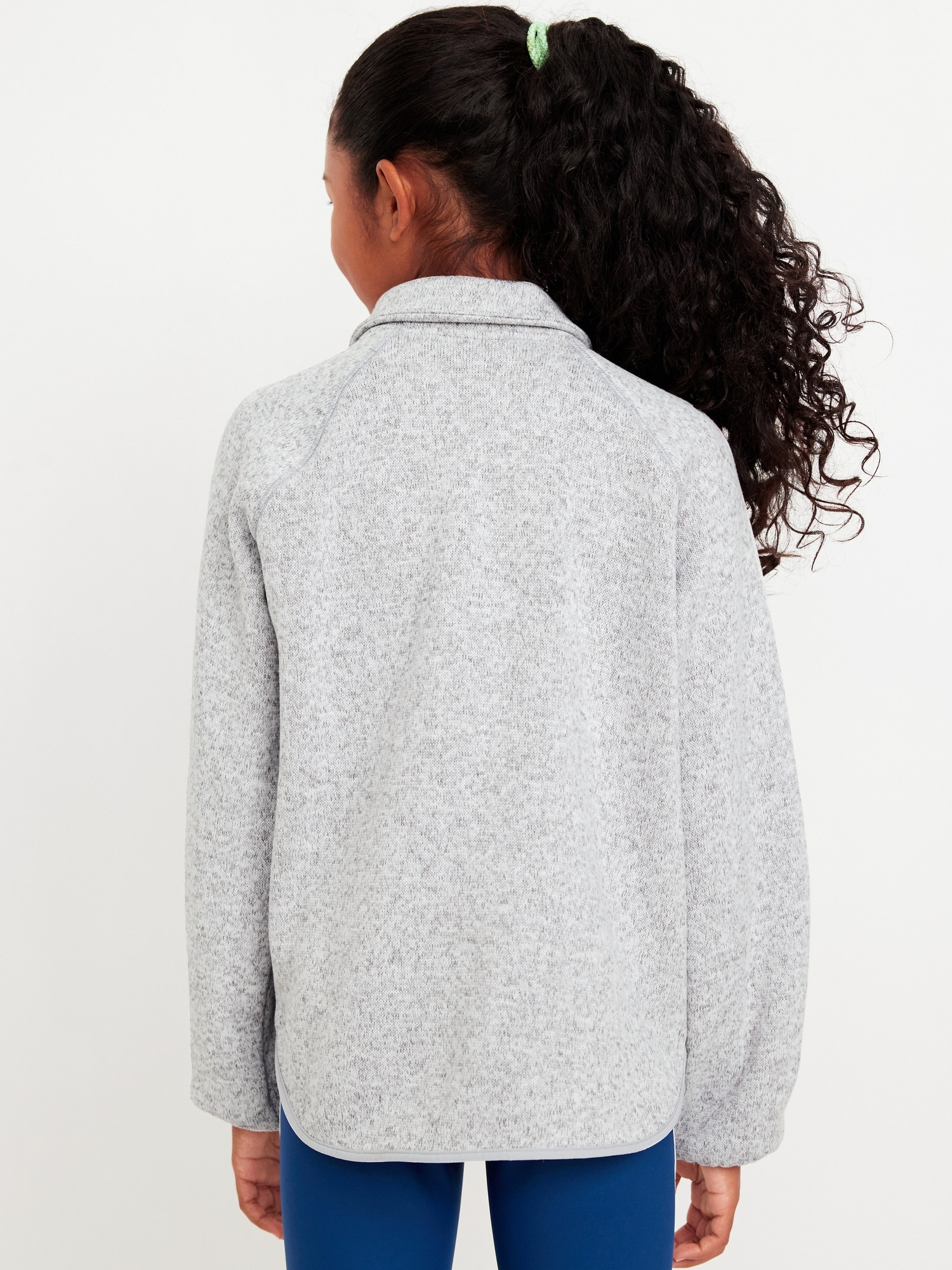 Sweater-Fleece Half-Zip Tunic Sweater for Girls