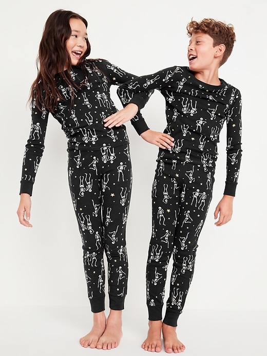 View large product image 1 of 4. Printed Gender-Neutral Snug-Fit Pajama Set for Kids