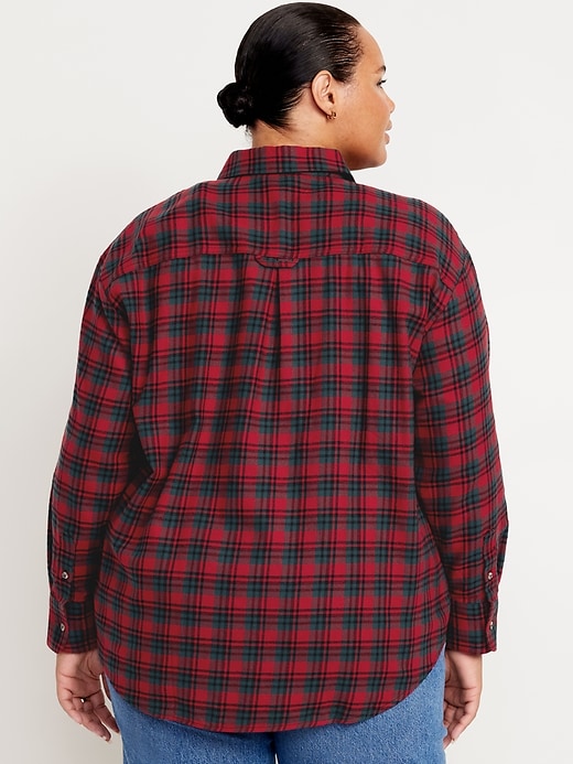 Image number 8 showing, Flannel Boyfriend Button-Down Shirt