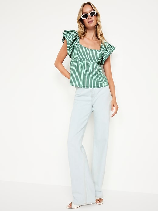 Image number 3 showing, Flutter-Sleeve Top