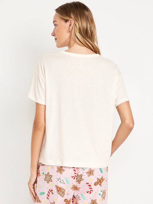 L'image numéro 2 présente T-shirt à imprimé assorti des Fêtes