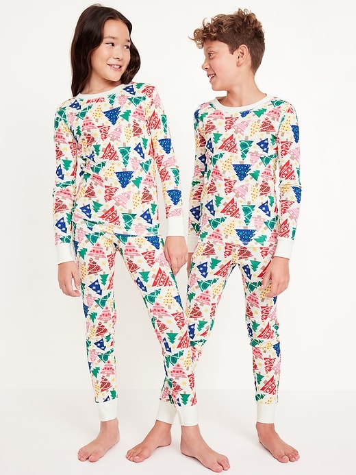 View large product image 1 of 4. Gender-Neutral Graphic Snug-Fit Pajama Set for Kids