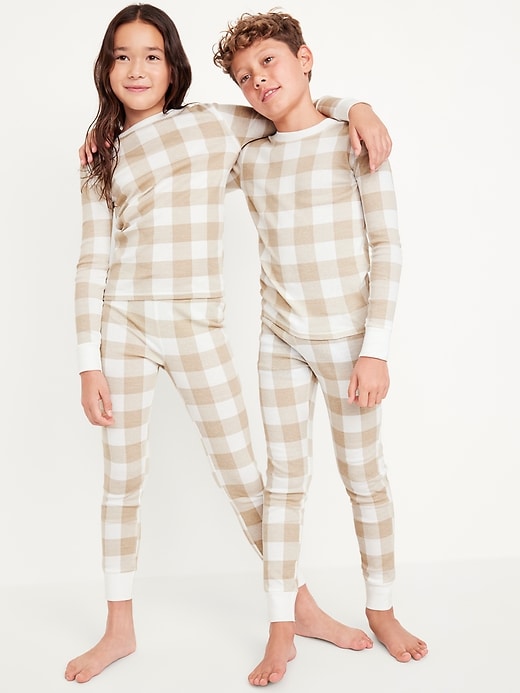 View large product image 1 of 4. Gender-Neutral Graphic Snug-Fit Pajama Set for Kids