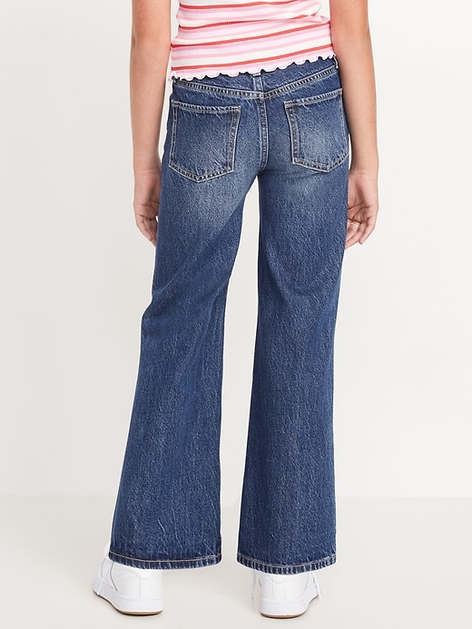 View large product image 2 of 5. High-Waisted Baggy Ripped Wide-Leg Jeans for Girls