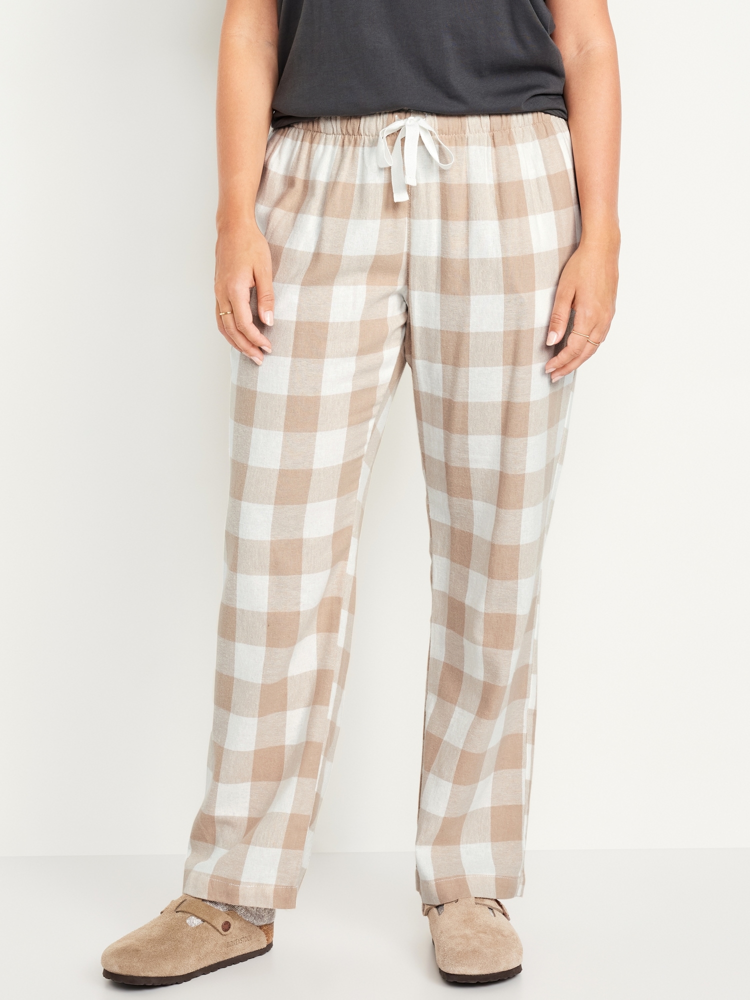 Mid-Rise Flannel Pajama Pants