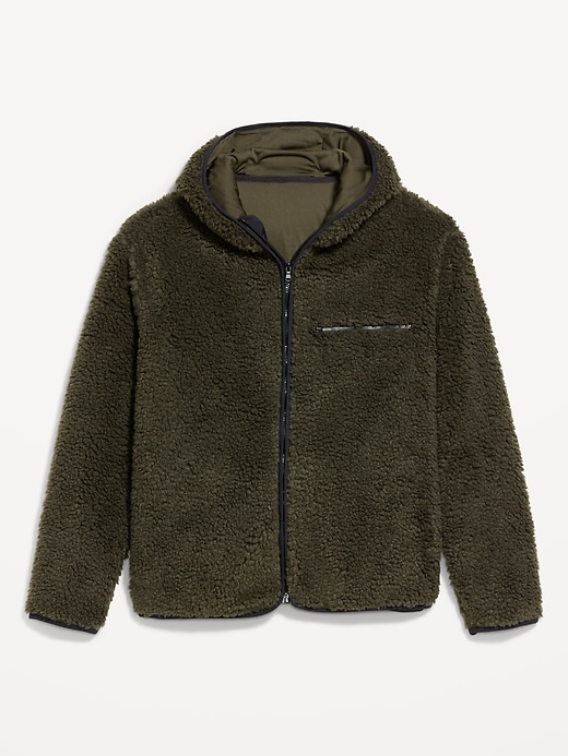 Image number 7 showing, Hooded Sherpa Zip Jacket