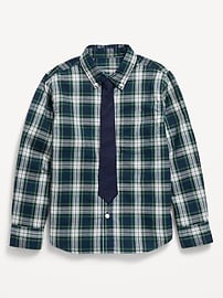 Image number 2 showing, Printed Long-Sleeve Pocket Shirt and Tie Set for Boys