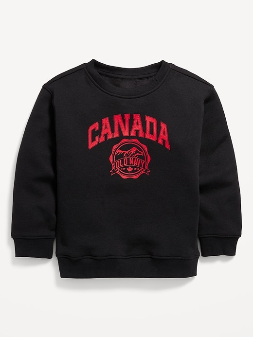 View large product image 1 of 1. Oversized Canada Logo-Graphic Sweatshirt for Toddler Boys