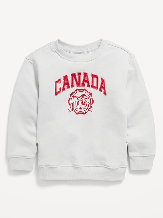 View large product image 1 of 1. Oversized Canada Logo-Graphic Sweatshirt for Toddler Boys