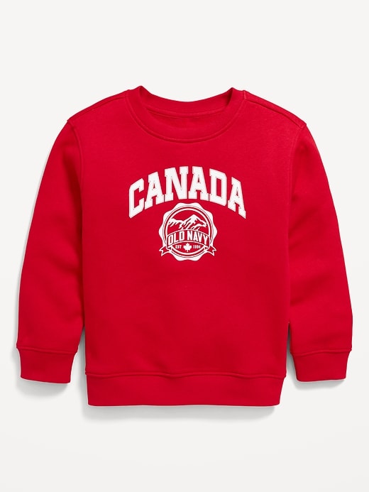 View large product image 1 of 1. Oversized Canada Logo-Graphic Sweatshirt for Toddler Boys