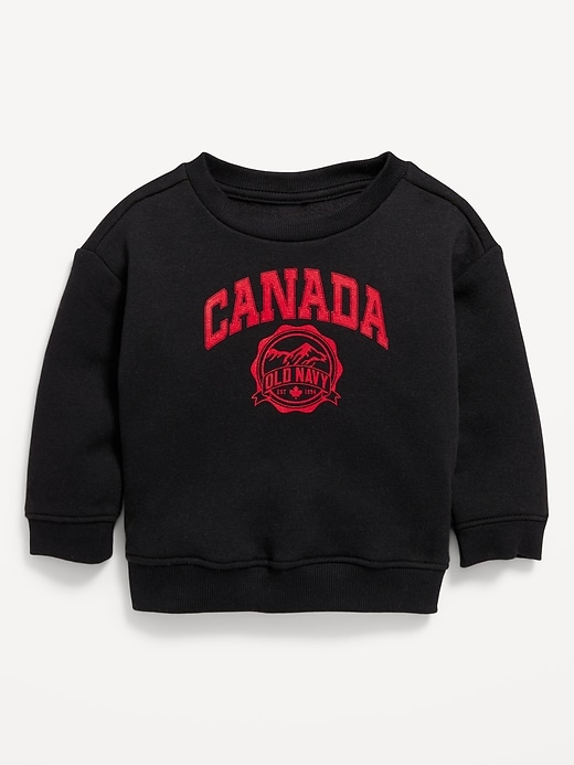 Voir une image plus grande du produit 1 de 1. Chandail en coton ouaté à logo Canada imprimé unisexe pour Bébé