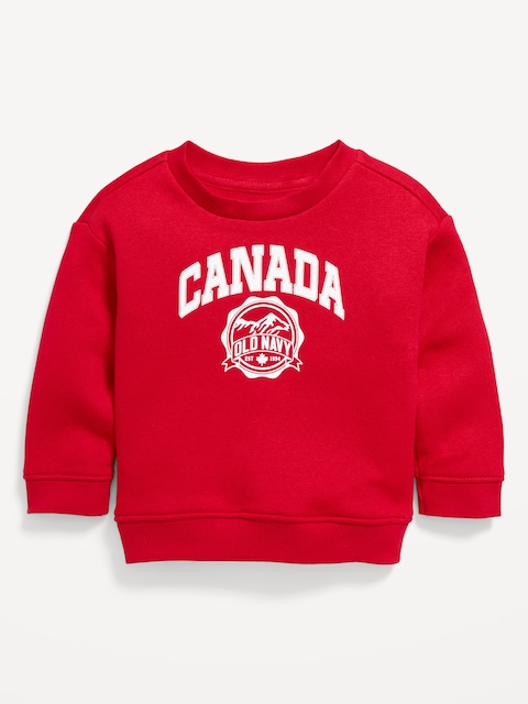 Chandail en coton ouaté à logo Canada imprimé unisexe pour Bébé