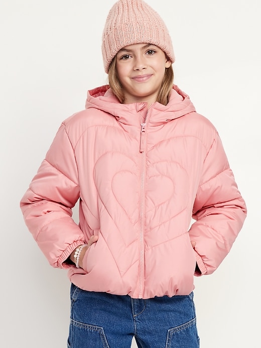 View large product image 1 of 3. Water-Resistant Quilted Puffer Jacket for Girls