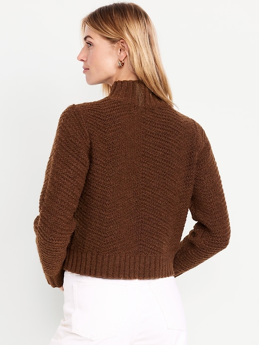 Image number 2 showing, Mock-Neck Crop Sweater