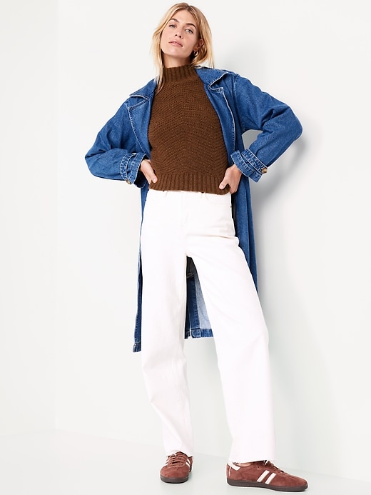 Image number 3 showing, Mock-Neck Crop Sweater