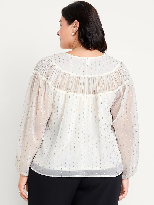 Image number 8 showing, Split-Neck Chiffon Top