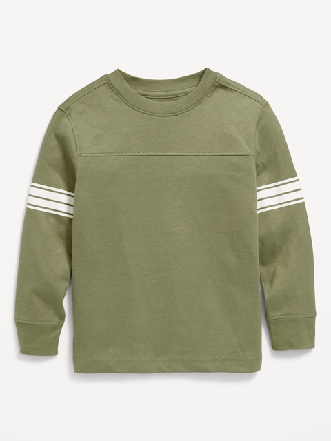 T-SHIRT SURDIMENSIONNÉ À RAYURES À MANCHES LONGUES POUR TOUT-PETIT GARÇON