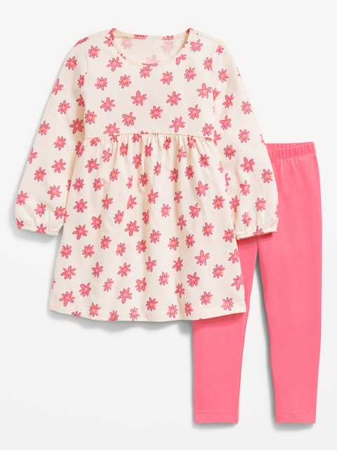 Long-Sleeve Dress & Leggings 2-Pack for Toddler Girls - Multi