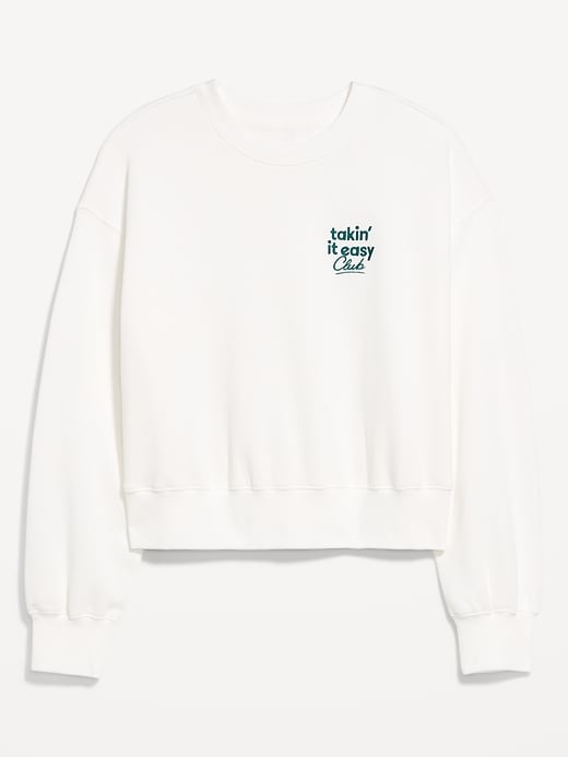 Image number 4 showing, SoComfy Crop Graphic Sweatshirt