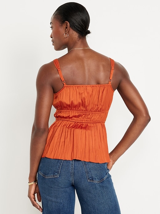 Image number 2 showing, Waist-Defined Satin Top